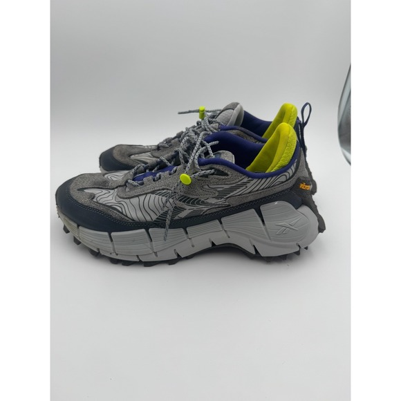 Reebok Zig Kinetica 2.5 Edge GX6832 Mens 10.5 Running‎ Shoes Gray Lime Sneaker